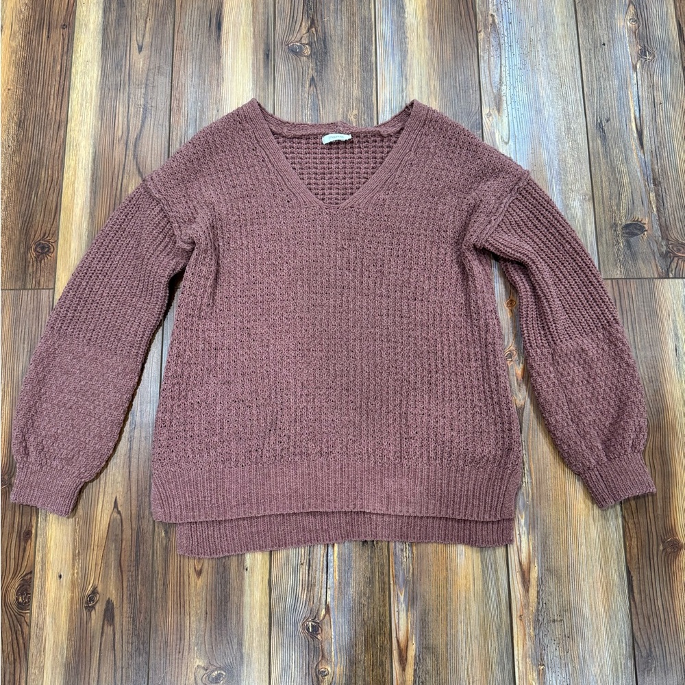 Maurices Dusty Rose V-Neck Sweater
